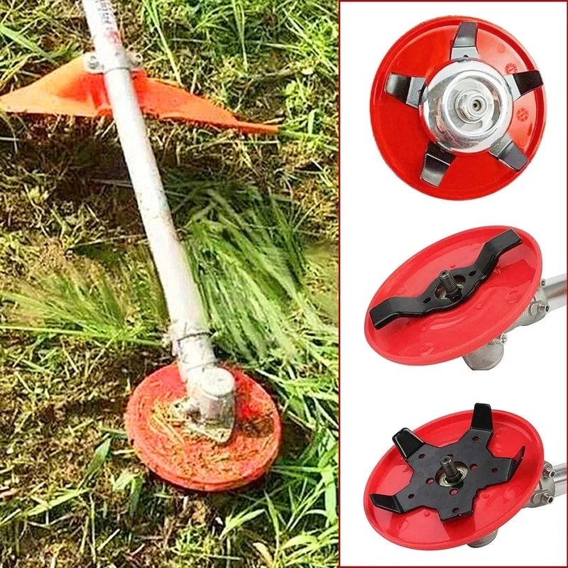 Multifunktionaler Rasentrimmerkopf für Rasenmäher, Gartengeräteteile, Freischneiderklingen, Stahl-Heckenrasentrimmerkopf