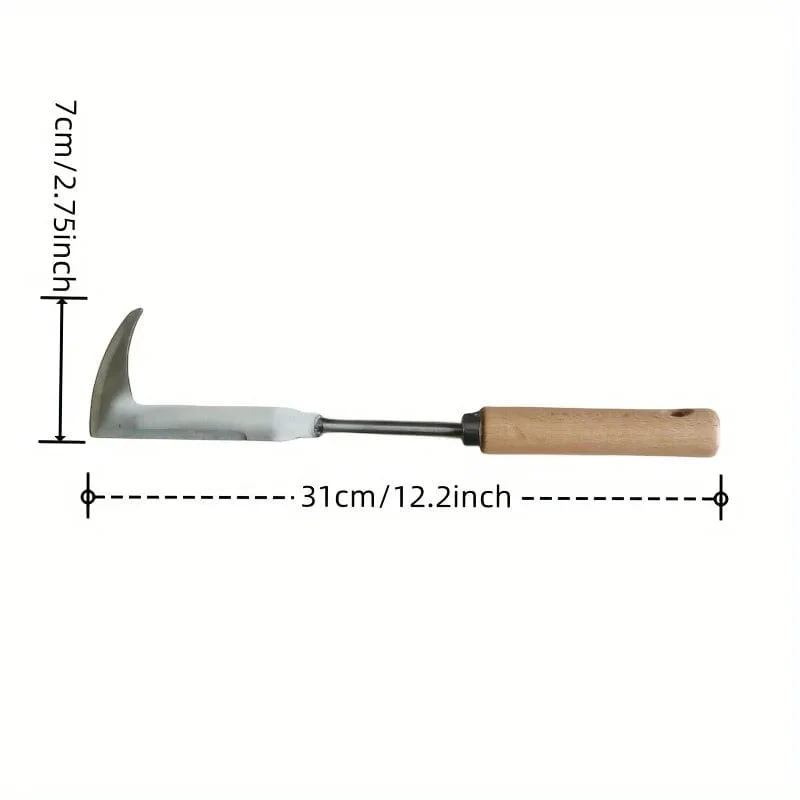 1 Stück, Rasenmäher-Sichel, Straßenriss-Unkrautbekämpfungsmaschine, Riss-Unkrautbekämpfungswerkzeug, manuelle Unkrautbekämpfungsmaschine, robuste Gartenhandschaufel aus Karbonstahl