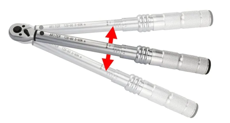 ARITER 1/4 3/8 1/2 Vierkant-Drehmomentschlüssel 0.5-350N.m Genauigkeit 3 ​​% Auto-Fahrrad-Reparatur Handwerkzeuge Schraubenschlüssel Zweiwege-Ratschenschlüssel
