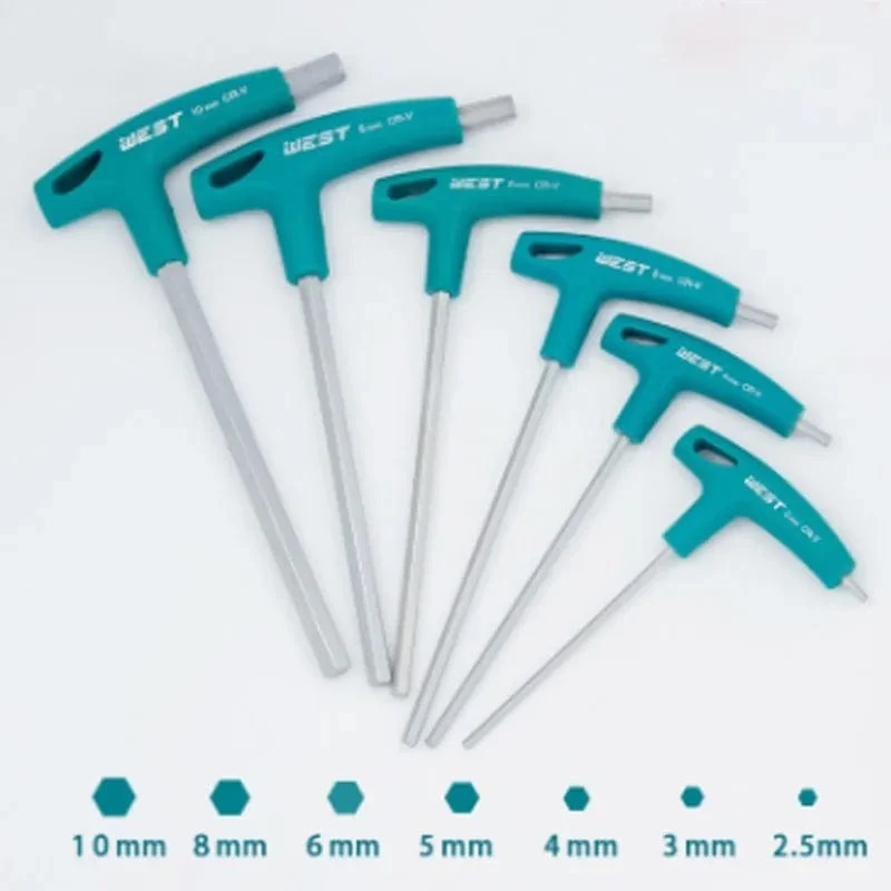 Inbusschlüssel, Sechskantschlüssel, Cr-V-Legierung, Flachkopf, Sechskant, Universal-Schraubendreher, Handwerkzeug, Universal-Schnellverschlussadapter, T-Griff-Schraubenschlüssel