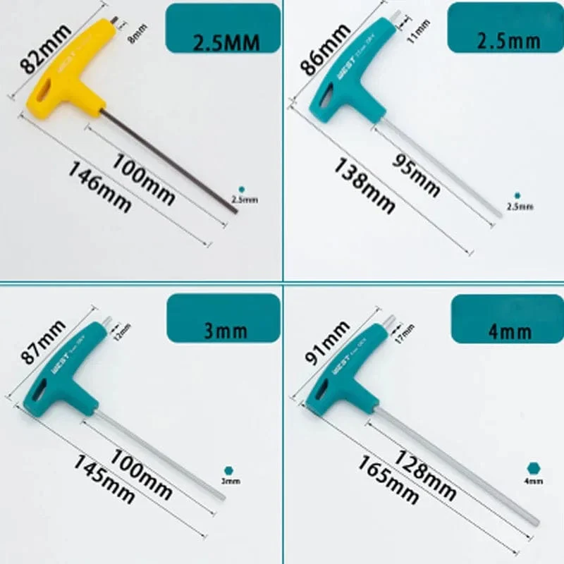 Inbusschlüssel, Sechskantschlüssel, Cr-V-Legierung, Flachkopf, Sechskant, Universal-Schraubendreher, Handwerkzeug, Universal-Schnellverschlussadapter, T-Griff-Schraubenschlüssel