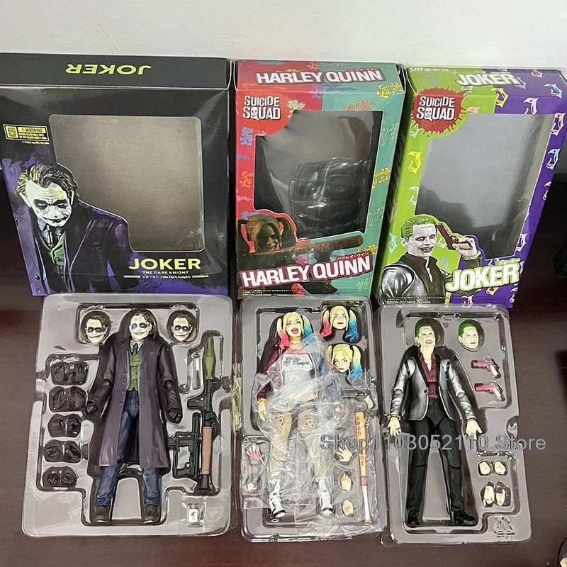 SHF Joker Harley Quinn Actionfigur Film Joker Quinn Anime Horror Modell Gemeinsames bewegliches Spielzeug Halloween Geschenke