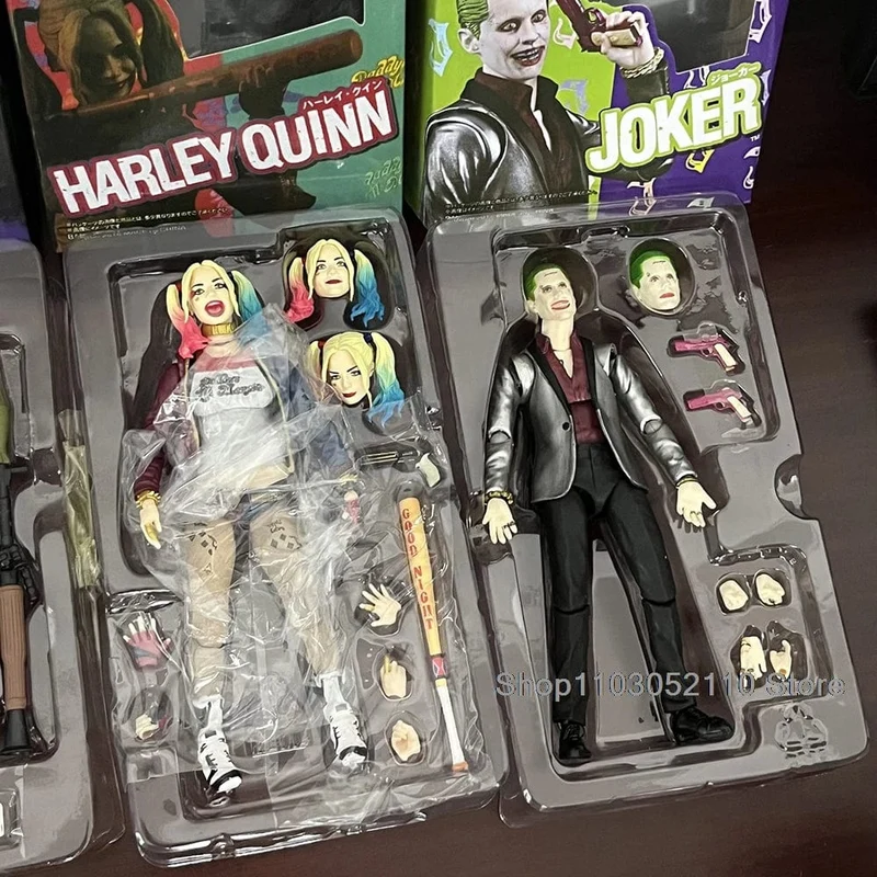 SHF Joker Harley Quinn Actionfigur Film Joker Quinn Anime Horror Modell Gemeinsames bewegliches Spielzeug Halloween Geschenke