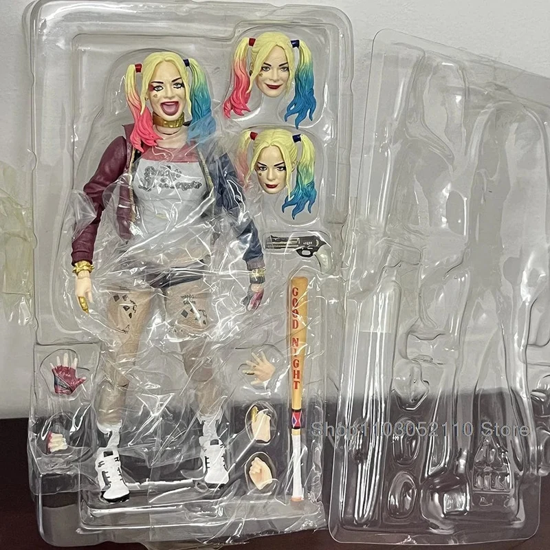 SHF Joker Harley Quinn Actionfigur Film Joker Quinn Anime Horror Modell Gemeinsames bewegliches Spielzeug Halloween Geschenke