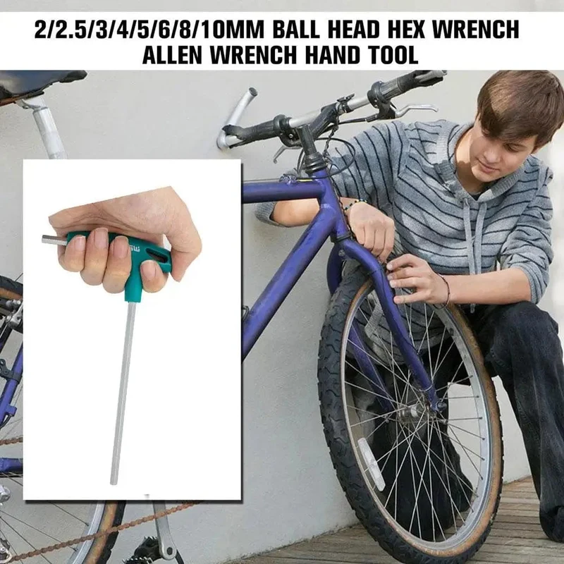 T-Griff Sechskant-Inbusschlüssel Schrauben Schraubendreher Treiber Werkzeug Inbusschlüssel 2mm/2.5mm/3mm/4mm/5mm/6mm/8mm/10mm T-Griff Schraubenschlüssel Inbusschlüssel