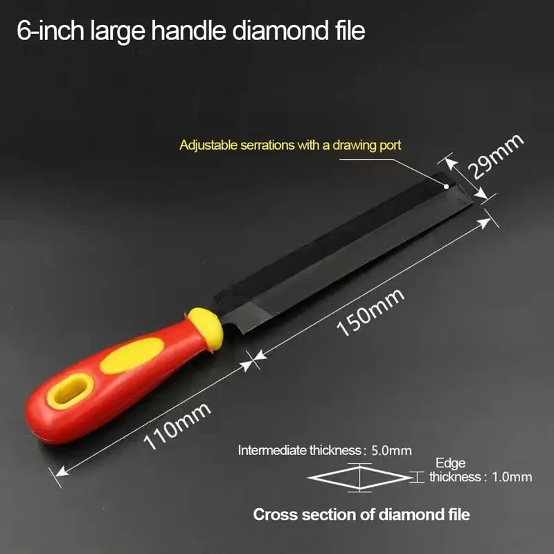 1 Stück 6/8 Zoll Rautenförmige Feilen Sägefeilen Handsäge zum Schärfen, Richten, Holzschnitzen, Metall, Glas, Schleifwerkzeug