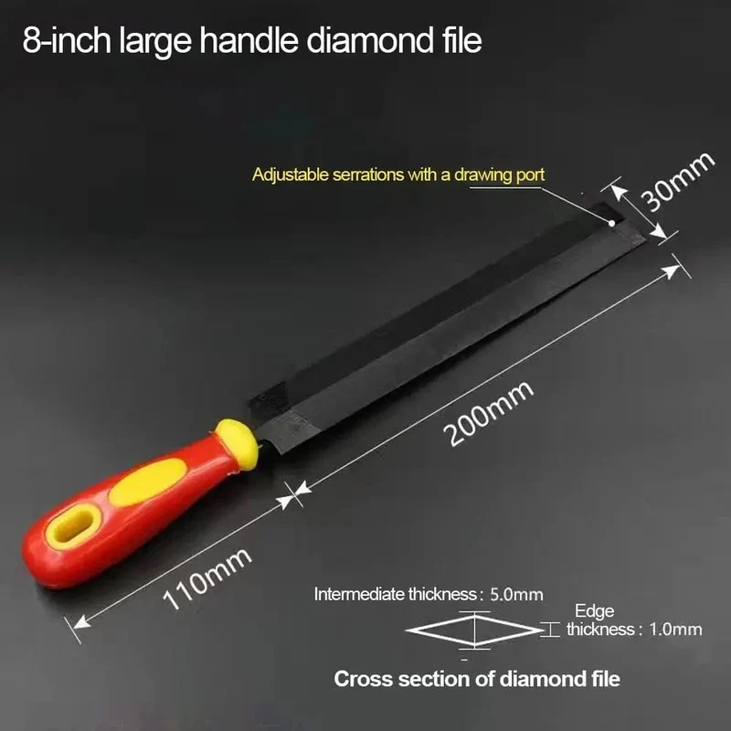 1 Stück 6/8 Zoll Rautenförmige Feilen Sägefeilen Handsäge zum Schärfen, Richten, Holzschnitzen, Metall, Glas, Schleifwerkzeug