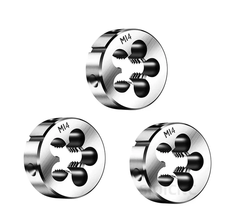 SIQICNC Rechtsgewinde-Schneideisen, 1 Stück, M1, M2, M3, M4, M5, M6, M7, M8, M9, M10, M11, M12, M13, M14, M15, M16, Metallgewindewerkzeug, metrisches Gewinde-Schneideisen