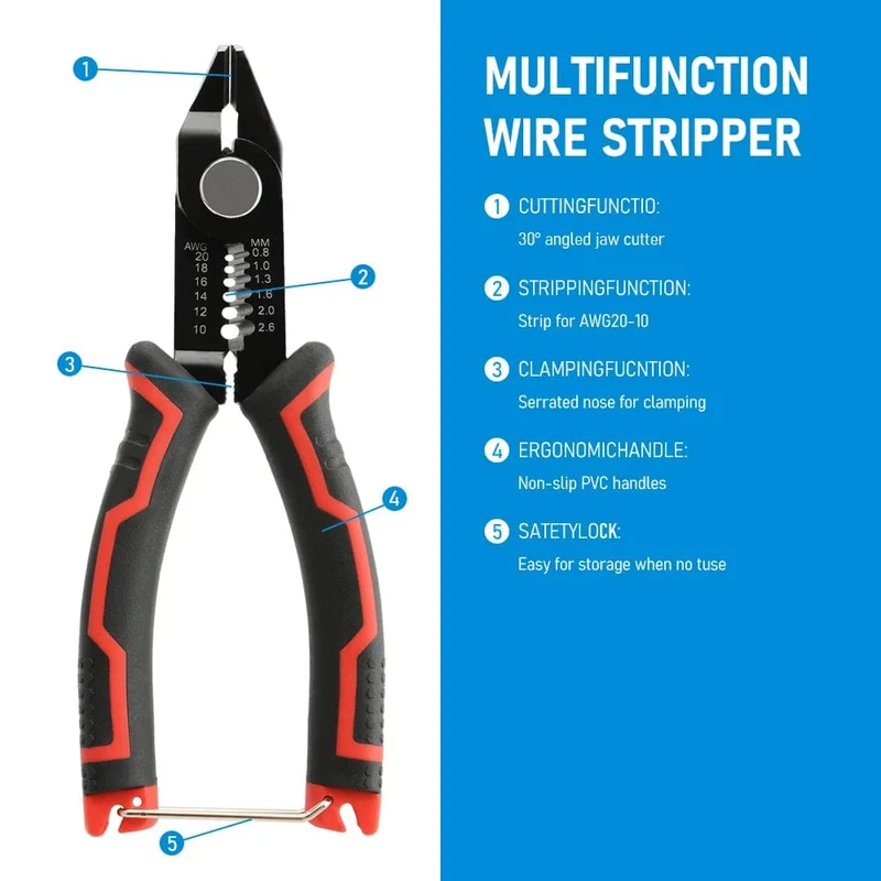 Abisolierzange, automatische Abisolierzange, Kabel-Crimpzange, Elektriker-Reparaturwerkzeuge, Abisolierzange, Handwerkzeuge