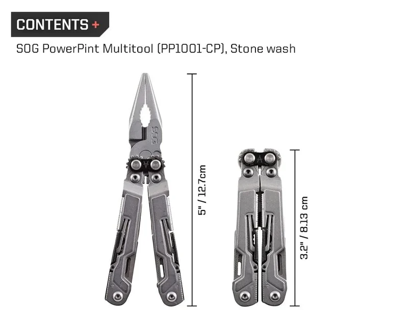 SOG 18 in 1 PowerPint Multi-Tool Zange Mini Klapp Hand Werkzeuge Tragbare EDC Outdoor Survival Camping Ausrüstung PP1001/1002-CP