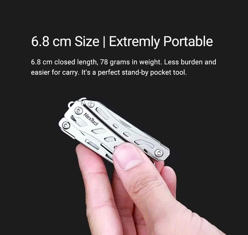 NexTool Mini Flagship Rot/Grün 10 IN 1 Multifunktionales faltbares EDC-Handwerkzeug Schraubendreher Minizange Flaschenöffner Outdoor