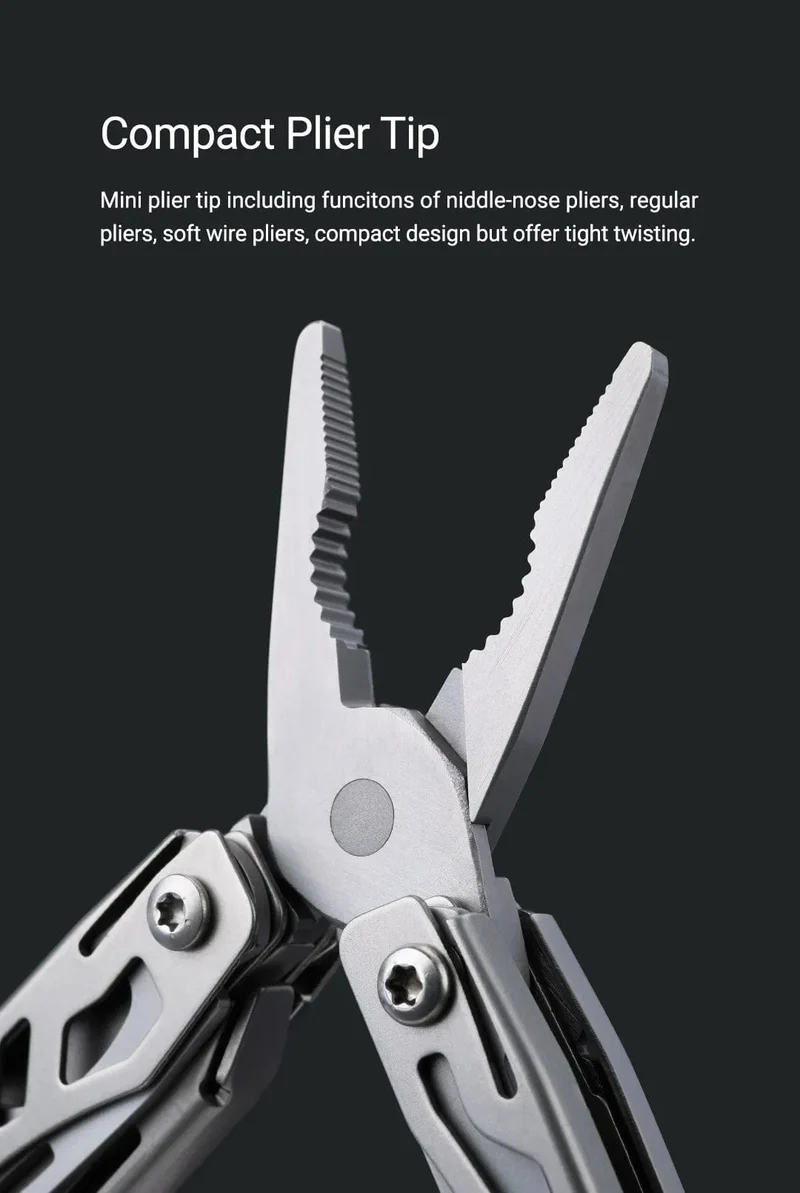 NexTool Mini Flagship Rot/Grün 10 IN 1 Multifunktionales faltbares EDC-Handwerkzeug Schraubendreher Minizange Flaschenöffner Outdoor