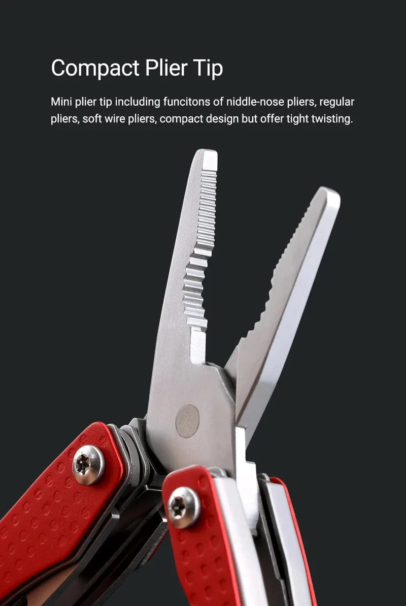 NexTool Mini Flagship Rot/Grün 10 IN 1 Multifunktionales faltbares EDC-Handwerkzeug Schraubendreher Minizange Flaschenöffner Outdoor