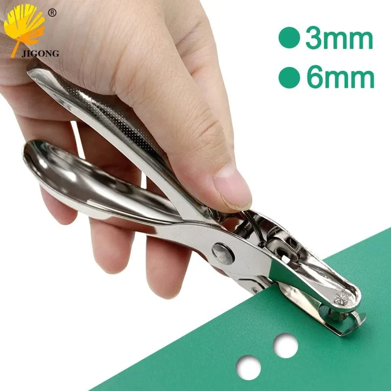 Einzellochstanzer aus Metall, 3 mm/6 mm Porendurchmesser, Lochzange, Handpapier, Scrapbooking-Stanzen