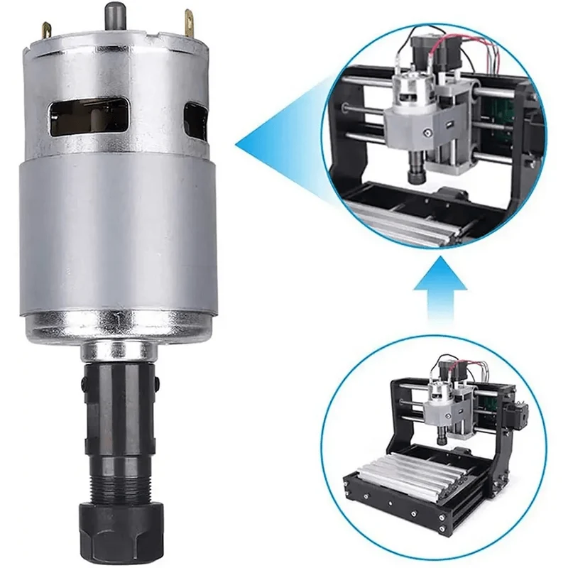 Yofuly CNC 775 Spindelmotor, Holzbearbeitungswerkzeuge, Kugellager, 20000 U/min Spindel für 3018 Pro Series CNC-Gravier- und Schneidemaschine