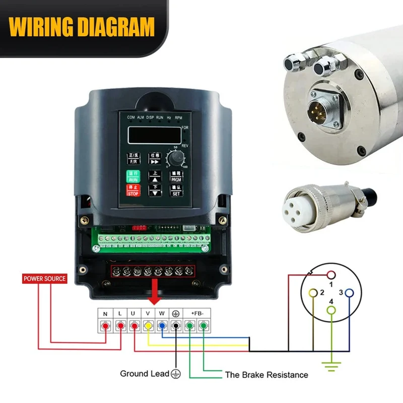 Verkauf Wasserkühlung Spindelmotor Kit 2.2 kW 2200 W Runde Spindel 24000 RPM + VFD Inverter Mit RS485 + 13 stücke ER20 Für CNC Fräsen