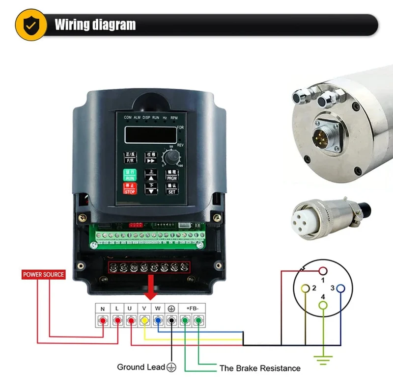 Verkauf Wasserkühlung Spindelmotor Kit 2.2 kW 2200 W Runde Spindel 24000 RPM + VFD Inverter Mit RS485 + 13 stücke ER20 Für CNC Fräsen