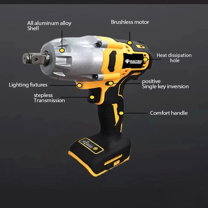 1/2-Zoll-Elektroschrauber mit hohem Drehmoment, bürstenloser Akku-Schlagschrauber, Dekorationsteam, Elektrowerkzeuge für Dewalt 20-V-Akku