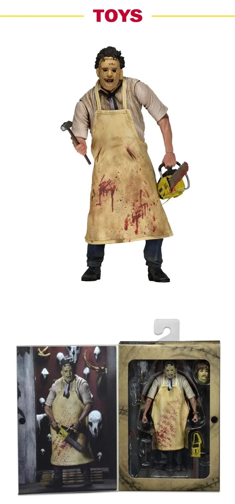 Leatherface Texas Chainsaw Massacre 40. Jahrestag Actionfigur Filmfiguren Terror Modell Puppe Sammlerspielzeug Geschenk