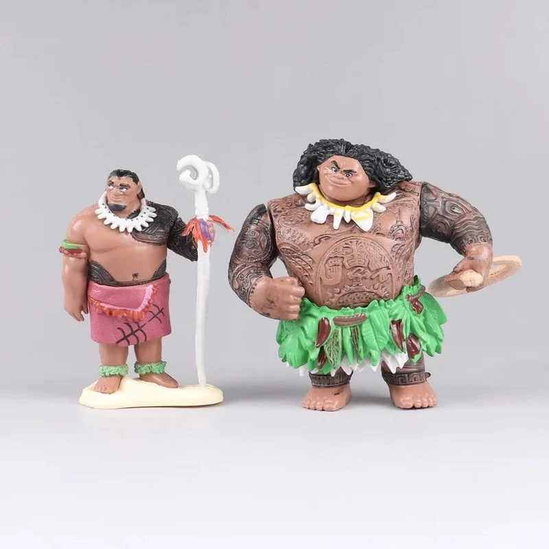6/10-teiliges Set Disney-Film Moana Figur Puppen Set Halbgott Maui Moana Waialiki Heihei Actionfigur Modell Kindergeburtstagsgeschenk