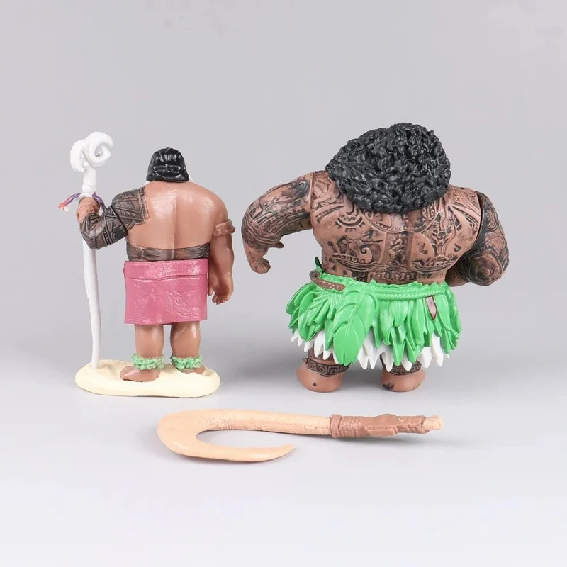 6/10-teiliges Set Disney-Film Moana Figur Puppen Set Halbgott Maui Moana Waialiki Heihei Actionfigur Modell Kindergeburtstagsgeschenk