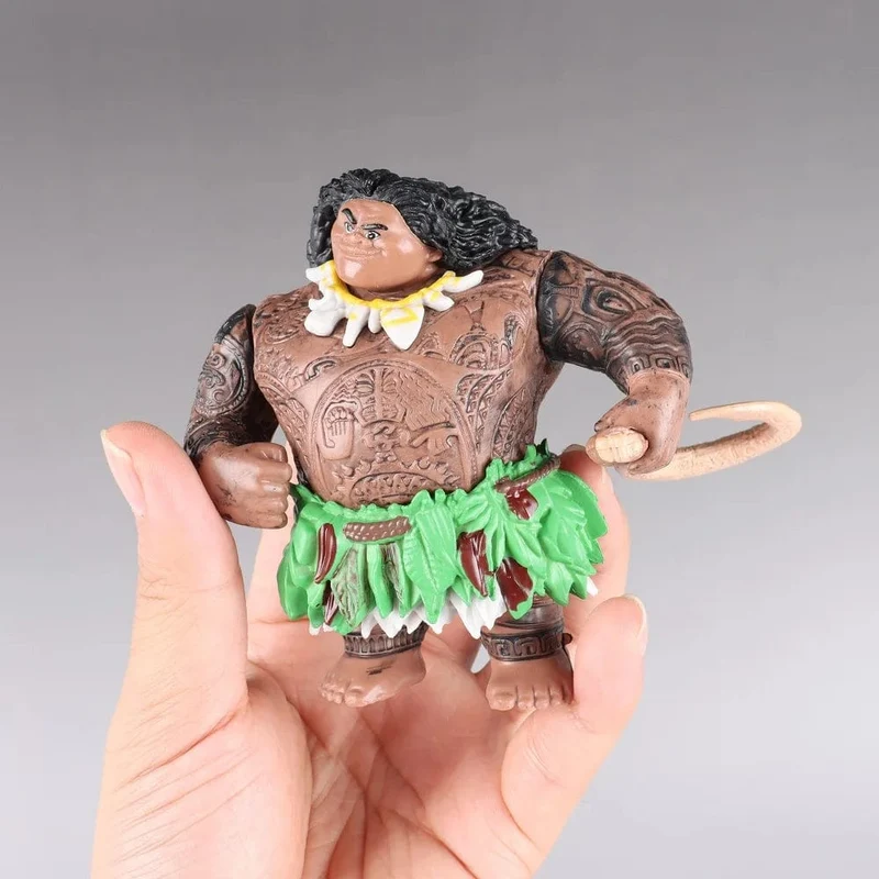6/10-teiliges Set Disney-Film Moana Figur Puppen Set Halbgott Maui Moana Waialiki Heihei Actionfigur Modell Kindergeburtstagsgeschenk