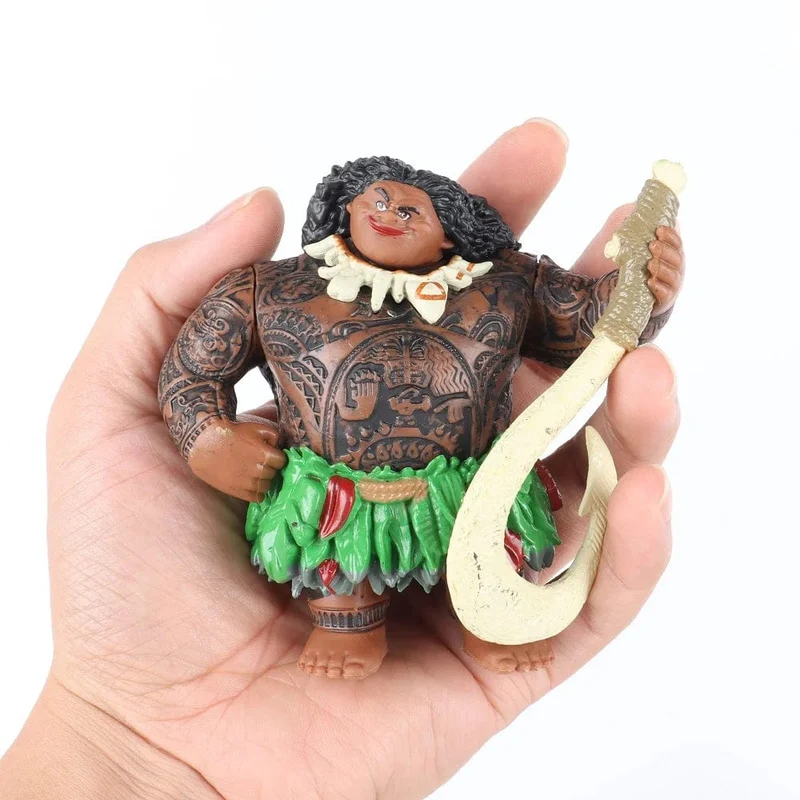 6/10-teiliges Set Disney-Film Moana Figur Puppen Set Halbgott Maui Moana Waialiki Heihei Actionfigur Modell Kindergeburtstagsgeschenk