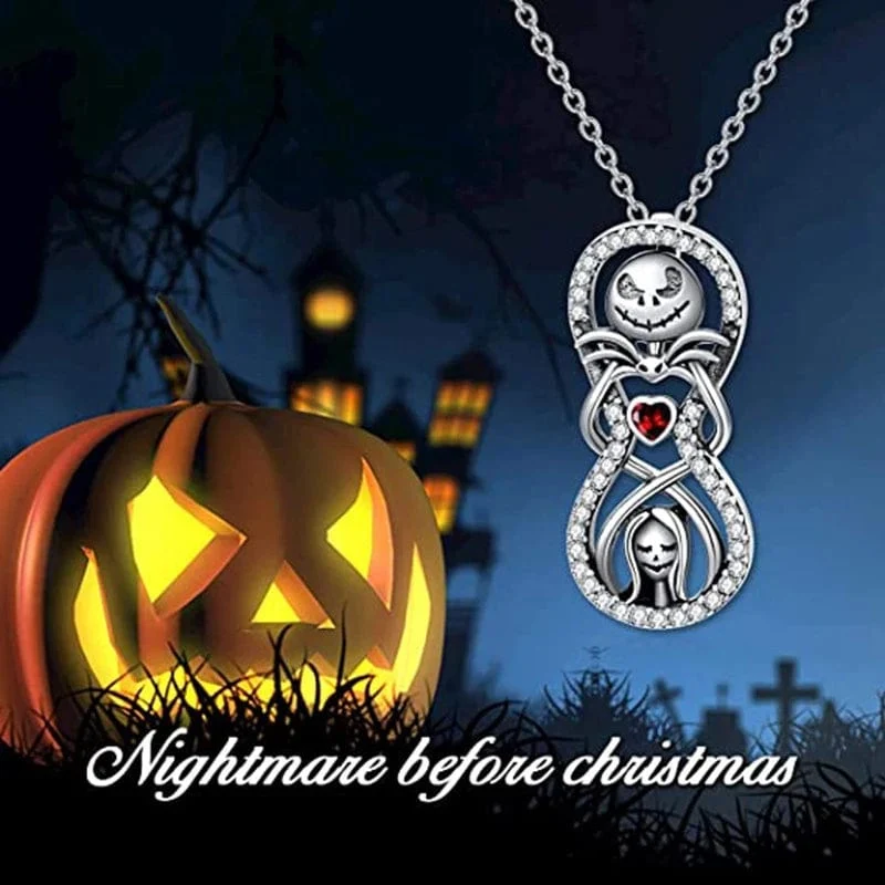Disney Nightmare Before Christmas Halskette Jack Sally Filmfiguren Pullover Kette Modeschmuck Accessoires Frauen Liebhaber Geschenke