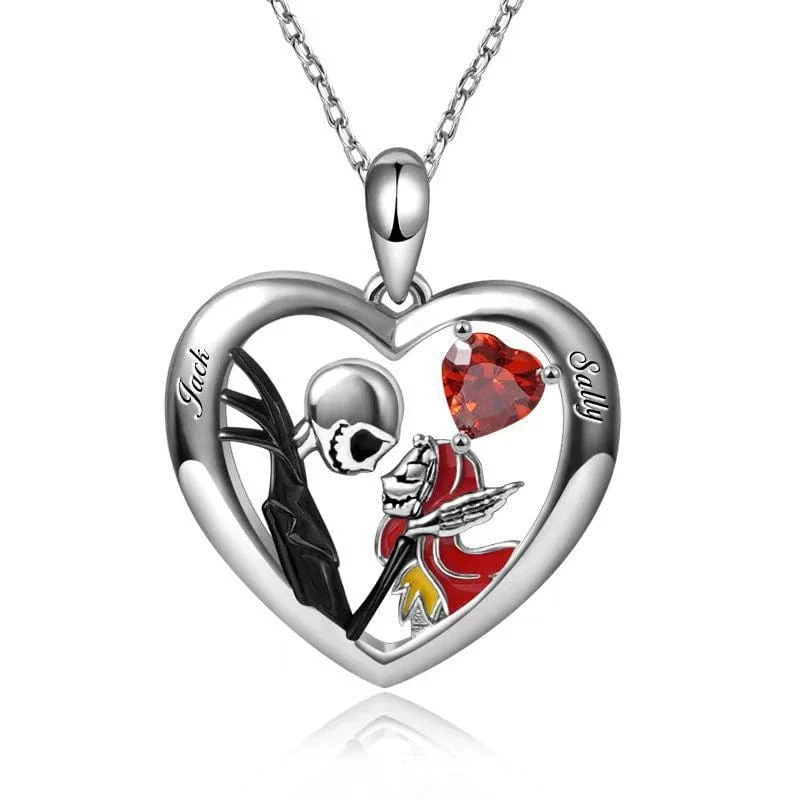 Disney Nightmare Before Christmas Halskette Jack Sally Filmfiguren Pullover Kette Modeschmuck Accessoires Frauen Liebhaber Geschenke
