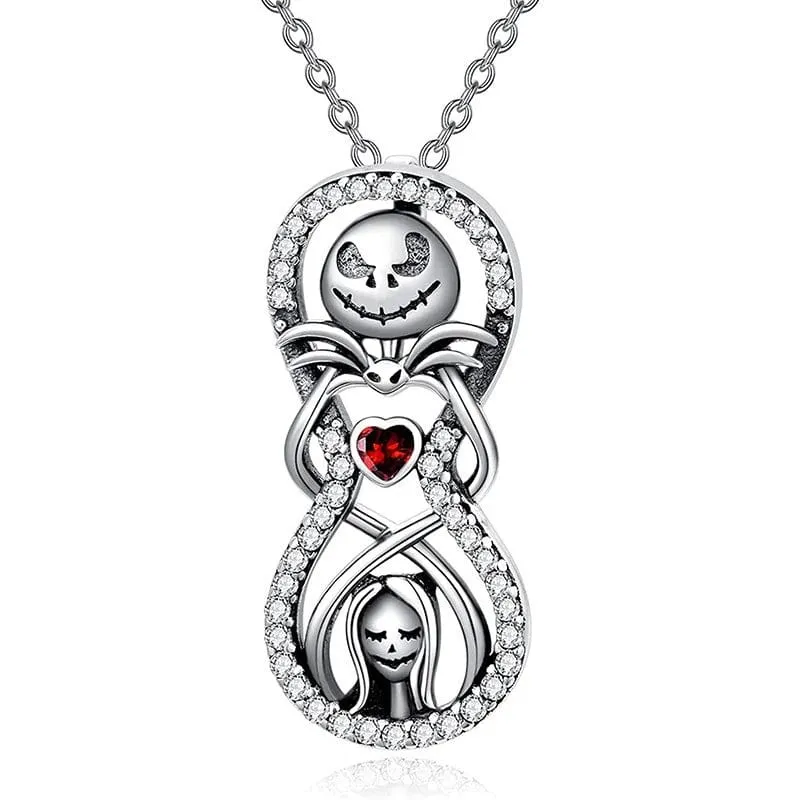 Disney Nightmare Before Christmas Halskette Jack Sally Filmfiguren Pullover Kette Modeschmuck Accessoires Frauen Liebhaber Geschenke