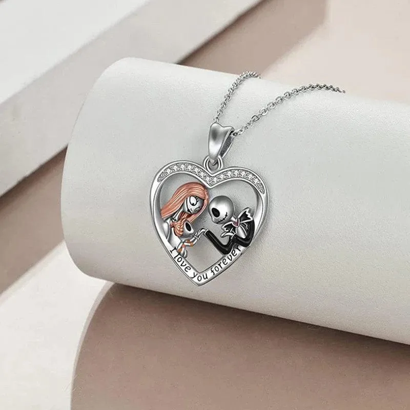 Disney Nightmare Before Christmas Halskette Jack Sally Filmfiguren Pullover Kette Modeschmuck Accessoires Frauen Liebhaber Geschenke