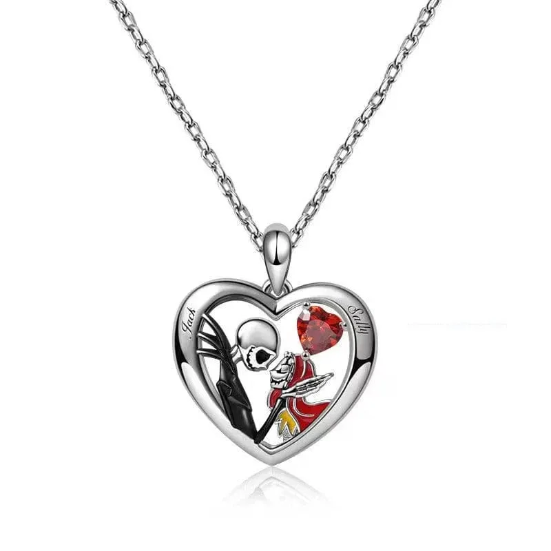 Disney Nightmare Before Christmas Halskette Jack Sally Filmfiguren Pullover Kette Modeschmuck Accessoires Frauen Liebhaber Geschenke