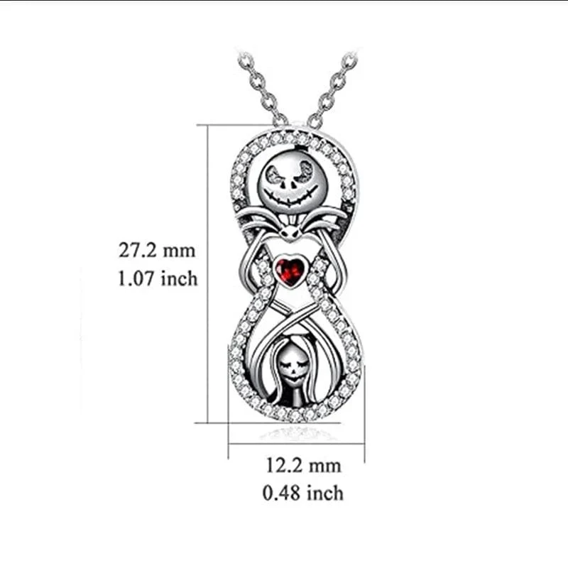 Disney Nightmare Before Christmas Halskette Jack Sally Filmfiguren Pullover Kette Modeschmuck Accessoires Frauen Liebhaber Geschenke