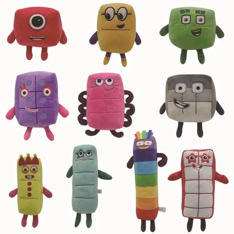 14-18cm Cartoon Nummer Plüsch Puppe Spielzeug Pädagogisches Gefüllte Film Anime Kinder Frühen Kindheit Geburtstag Weihnachten Geschenk