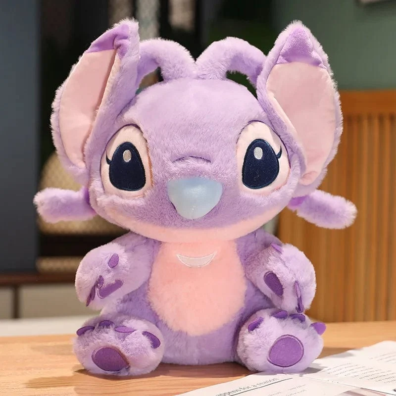 Miniso Kawaii Disney Lilo & Stitch Plüschtier Kawaii Weiche Blau Lila Elfe Disney Lilo & Stitch Stoffpuppe Anime Film Weihnachtsgeschenk