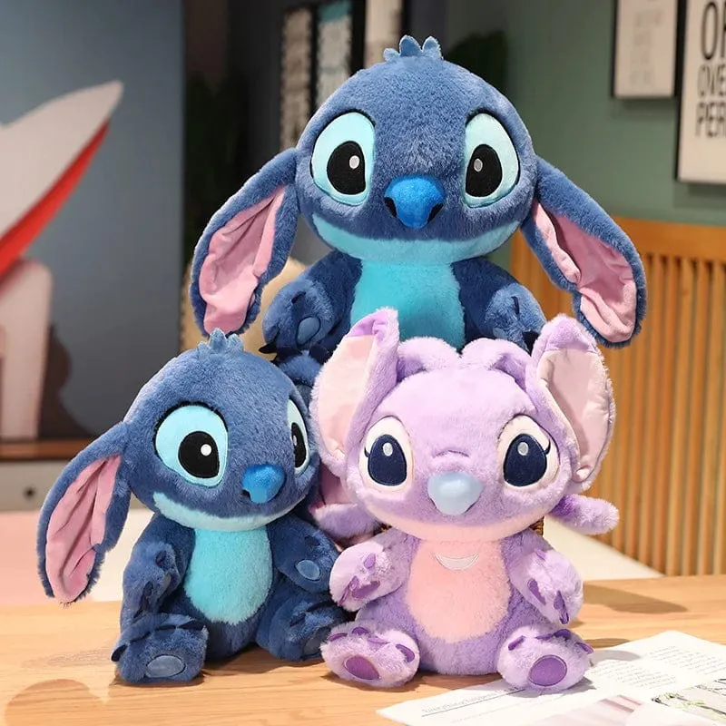 Miniso Kawaii Disney Lilo & Stitch Plüschtier Kawaii Weiche Blau Lila Elfe Disney Lilo & Stitch Stoffpuppe Anime Film Weihnachtsgeschenk
