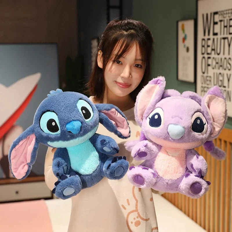 Miniso Kawaii Disney Lilo & Stitch Plüschtier Kawaii Weiche Blau Lila Elfe Disney Lilo & Stitch Stoffpuppe Anime Film Weihnachtsgeschenk