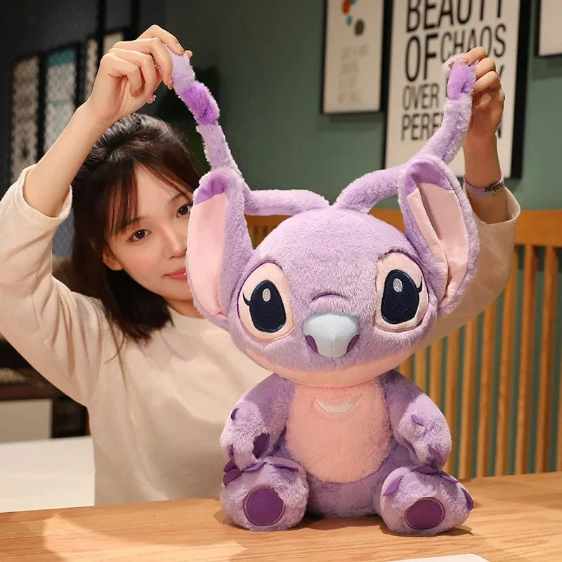 Miniso Kawaii Disney Lilo & Stitch Plüschtier Kawaii Weiche Blau Lila Elfe Disney Lilo & Stitch Stoffpuppe Anime Film Weihnachtsgeschenk