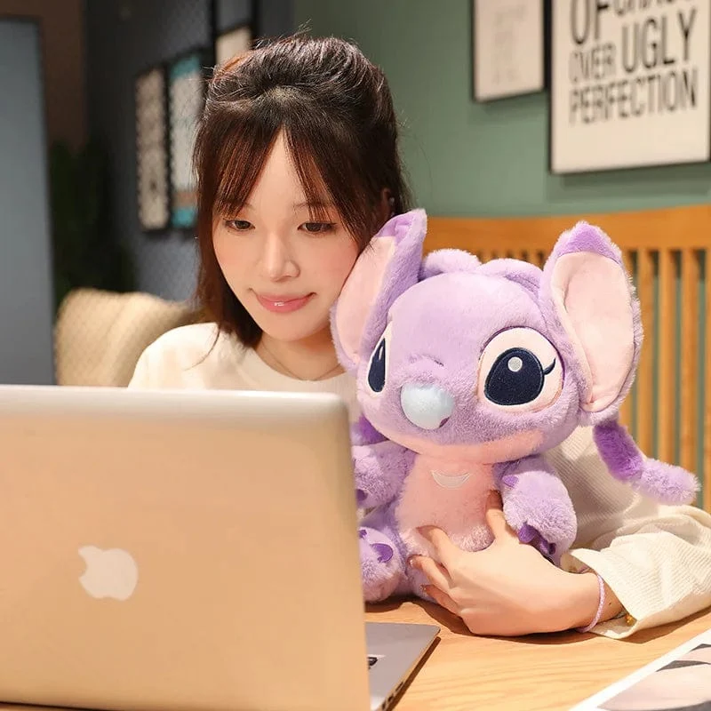 Miniso Kawaii Disney Lilo & Stitch Plüschtier Kawaii Weiche Blau Lila Elfe Disney Lilo & Stitch Stoffpuppe Anime Film Weihnachtsgeschenk