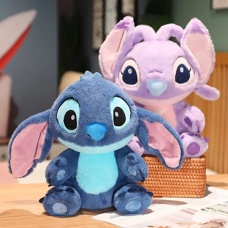 Miniso Kawaii Disney Lilo & Stitch Plüschtier Kawaii Weiche Blau Lila Elfe Disney Lilo & Stitch Stoffpuppe Anime Film Weihnachtsgeschenk