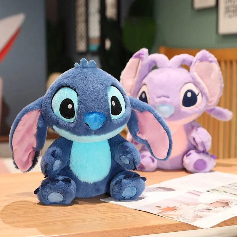 Miniso Kawaii Disney Lilo & Stitch Plüschtier Kawaii Weiche Blau Lila Elfe Disney Lilo & Stitch Stoffpuppe Anime Film Weihnachtsgeschenk