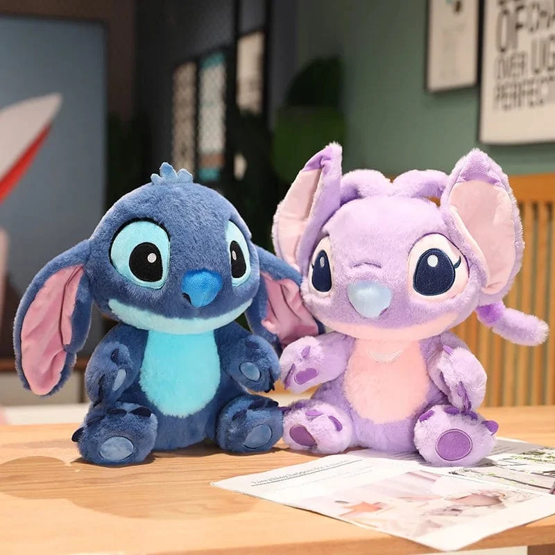 Miniso Kawaii Disney Lilo & Stitch Plüschtier Kawaii Weiche Blau Lila Elfe Disney Lilo & Stitch Stoffpuppe Anime Film Weihnachtsgeschenk