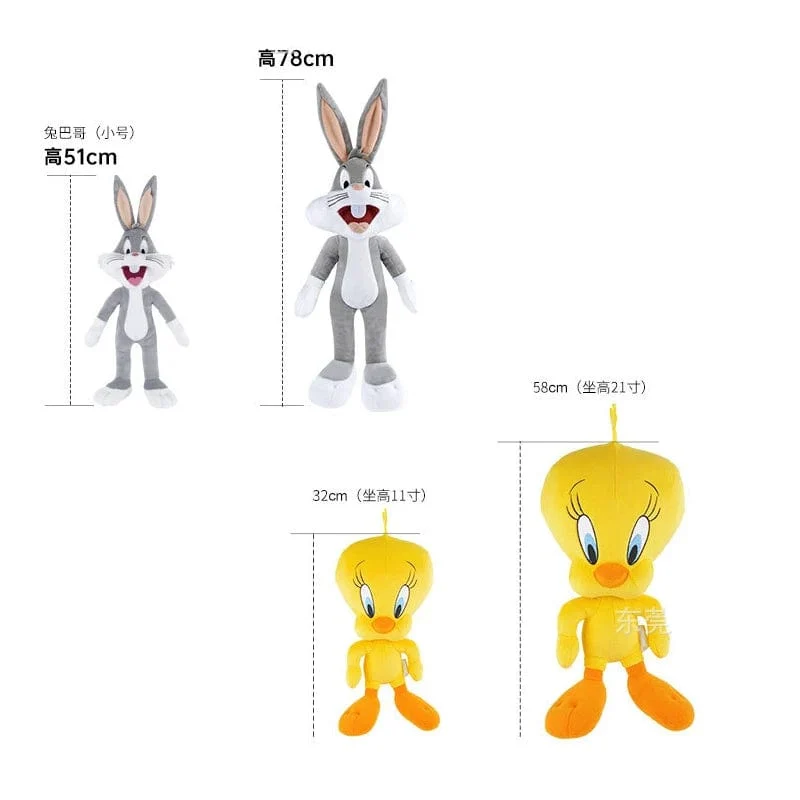 Großes Looney Tunes Bugs Bunny Plüschtier Tweety Bird Bunny Anime Cartoon Film Plushies Gefüllte Puppe Spielzeug Geschenk
