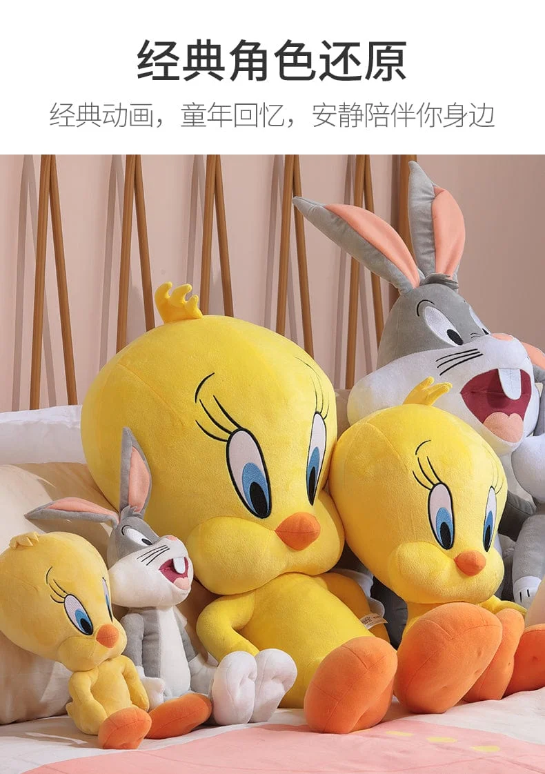 Großes Looney Tunes Bugs Bunny Plüschtier Tweety Bird Bunny Anime Cartoon Film Plushies Gefüllte Puppe Spielzeug Geschenk