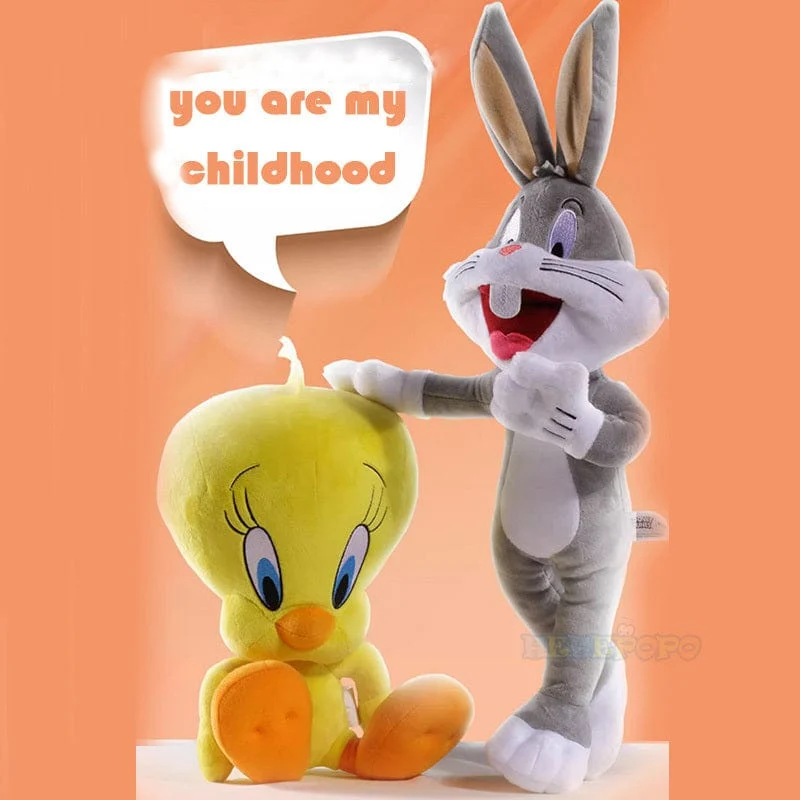 Großes Looney Tunes Bugs Bunny Plüschtier Tweety Bird Bunny Anime Cartoon Film Plushies Gefüllte Puppe Spielzeug Geschenk