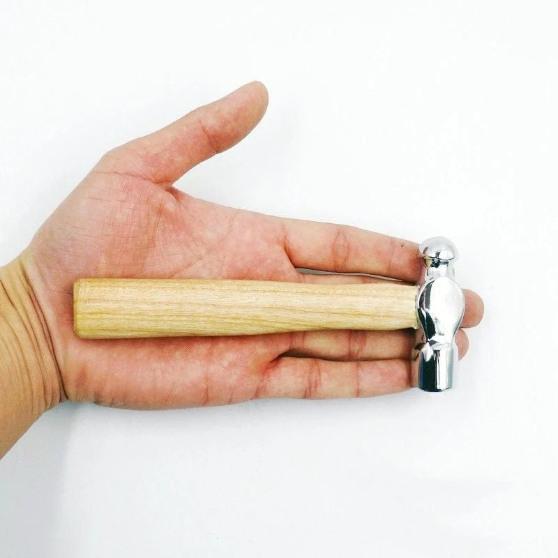 Mini-Hammer, Smashing-Hammer aus Walnussholz, runder Kopf, Holzgriff, Auto-Fluchtwerkzeug, Handhammer, multifunktionaler Mini-Hammer
