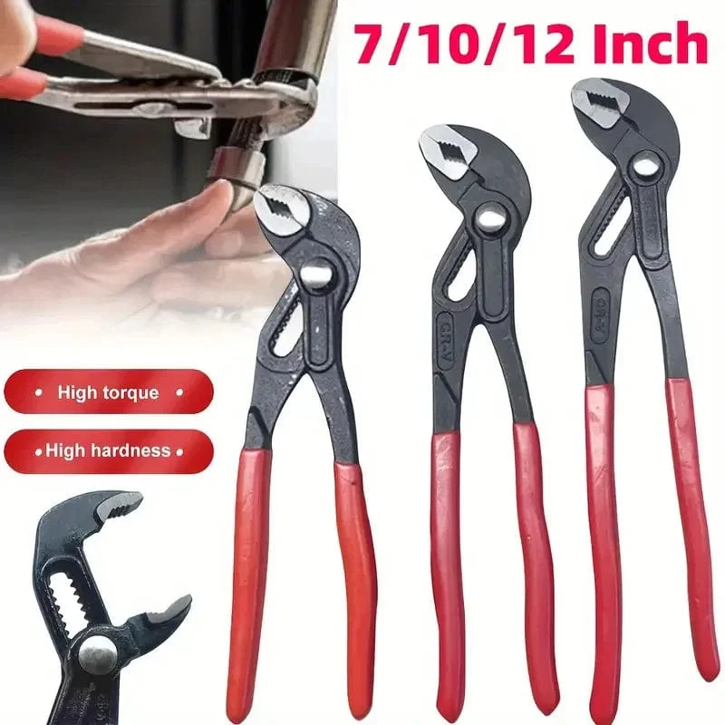 7"/10"/12" Universalschlüssel mit großer Öffnung, multifunktional, verstellbar, Schnellverschluss, Wasserrohrschellenzange, Handwerkzeuge für den Haushalt