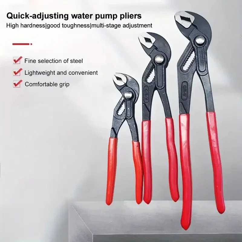7"/10"/12" Universalschlüssel mit großer Öffnung, multifunktional, verstellbar, Schnellverschluss, Wasserrohrschellenzange, Handwerkzeuge für den Haushalt