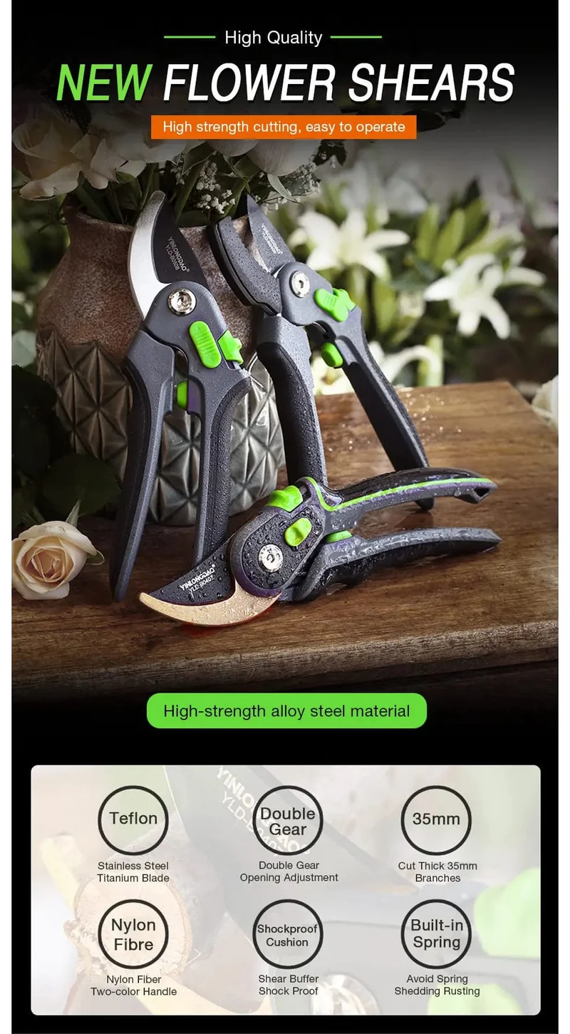 Multifunktionale Gartenschere Gartengeräte Arbeitsersparnis Schere Gartenarbeit Pflanze Scharfe Astschere Schutz Hand Langlebig