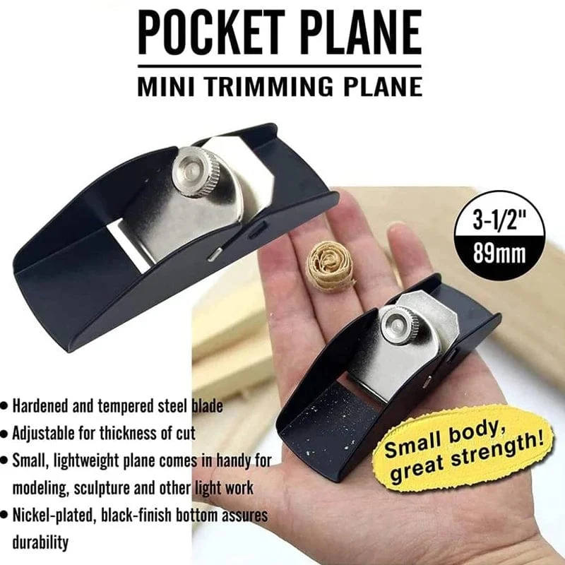 Mini-Hobel, Holzzimmerei-Werkzeug, manueller Schreinerhobel, Hobel aus Aluminiumlegierung und Schneidkante, tragbare Handwerkzeuge für die Holzbearbeitung